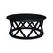 International Concepts Round Ceylon Coffee Table, 40 in W X 40 in L X 18 in H, Wood, Black OT46-46CR - alternate 1